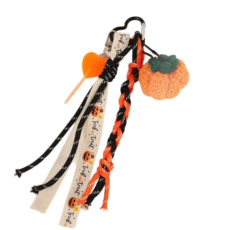 ハロウィンクリエイティブ DIY カボチャ吊りアクセサリー miu ロリポップロープバッグペンダントキーホルダー卸売|undefined