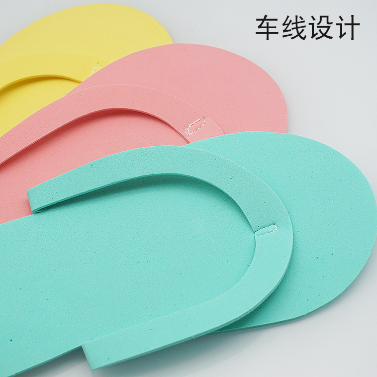 Disposable nail art slippers foam EVA car line slippers nail art hotel home travel flip flops 3mm thick Disposable nail art slippers foam EVA car line slippers nail art hotel home travel flip flops 3mm thick