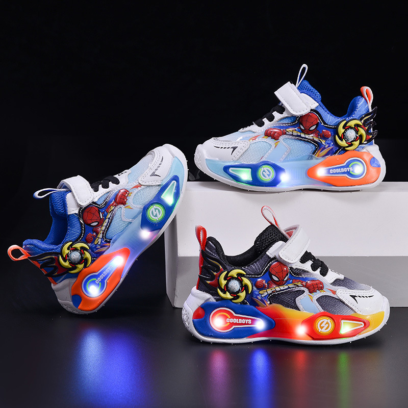 Children's sneaker Light-up Boys Mesh Spring and Summer New Cartoon Luminous Torre Shoes All-match Soft-soled Running Shoes Children's sneaker Light-up Boys Mesh Spring and Summer New Cartoon Luminous Torre Shoes All-match Soft-soled Running Shoes