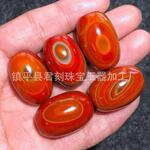 天然战国红玛瑙桶珠吊坠战国红缠丝玛瑙鼓珠桶珠玛瑙天珠手串批发