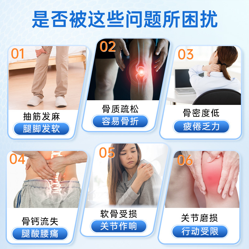 内廷上用邦康牌BANCOM氨糖软骨素片蓝帽中老年补钙增加骨密度钙片