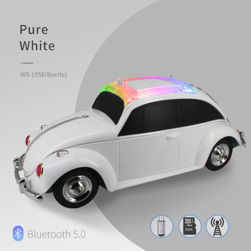comercio exterior regalos transfronterizos graves escarabajos modelo de coche sonido bluetooth hogar multi-modo de reproducción altavoces juguetes