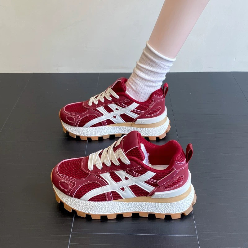 Spring New Women's Shoes, Breathable Mesh Shoes, Korean Style Versatile Thick-Soled Height-Increasing Sneakers, Casual Dad Shoes Spring New Women's Shoes, Breathable Mesh Shoes, Korean Style Versatile Thick-Soled Height-Increasing Sneakers, Casual Dad Shoes