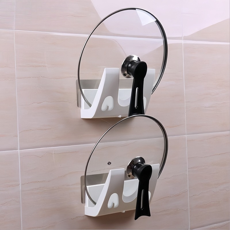 Pot Lid Rack Wall-Mounted Punch-Free Artifact Pot Lid Rack Kitchen Cutting Board Chopping Board Storage Rack Placement
