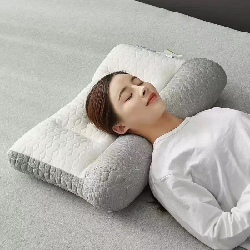 ラテックス牽引頚椎枕芯男性家庭用が崩れないシングル睡眠枕マッサージ舒首専用枕代発|undefined