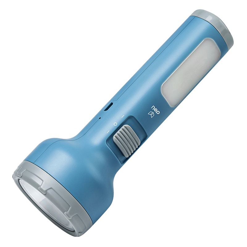 Deli 3662A/3663A recargable linterna LED de gran capacidad la batería litio fuente alimentación doble diseño iluminación