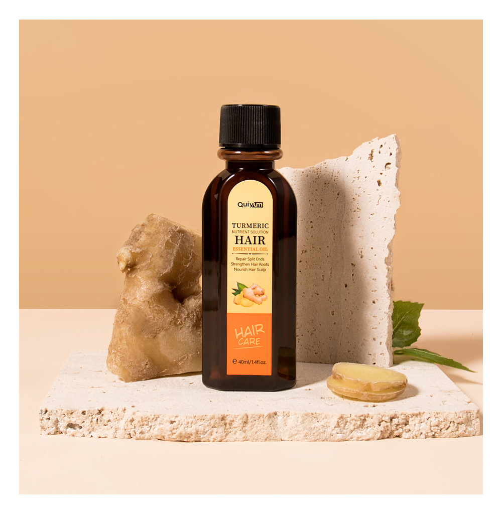 Cross-border supply QUIYUM turmeric Hair Care essential oil wholesale, a brand manufacturer for smooth, dry and shiny hair undefined