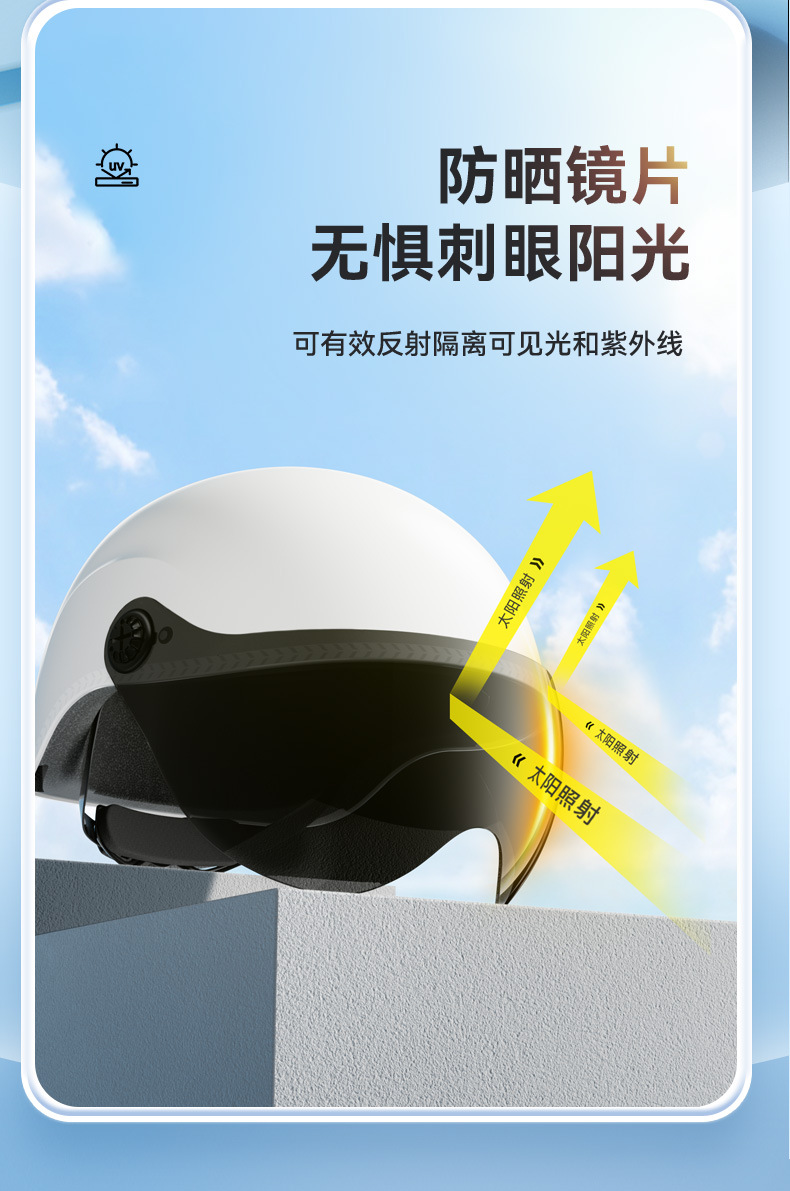 Cross-Border Foreign Trade Helmet, Electric Vehicle Helmet, Women's Safety Helmet, Universal for All Seasons, Summer Sun Protection, Motorcycle Helmet, Men's Half Helmet for Riding