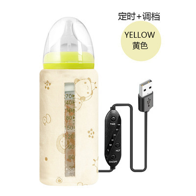 Calentador de leche portátil con control de temperatura constante, bolsa térmica para biberón USB, ideal para bebés y viajes.