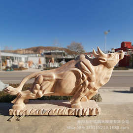 石雕青石牛动物景区雕塑大理石牛摆件牧童骑黄牛景观石材青石卧牛