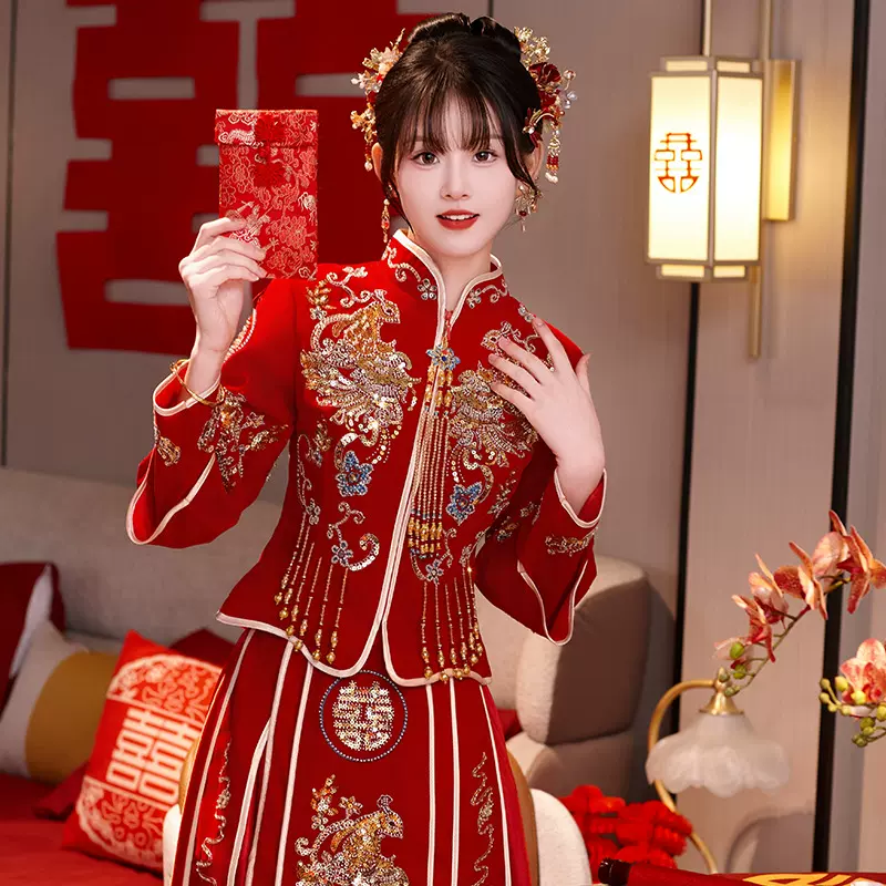 秀禾服婚服2025新款新娘结婚中式婚纱敬酒服小个子嫁衣夏季出阁服