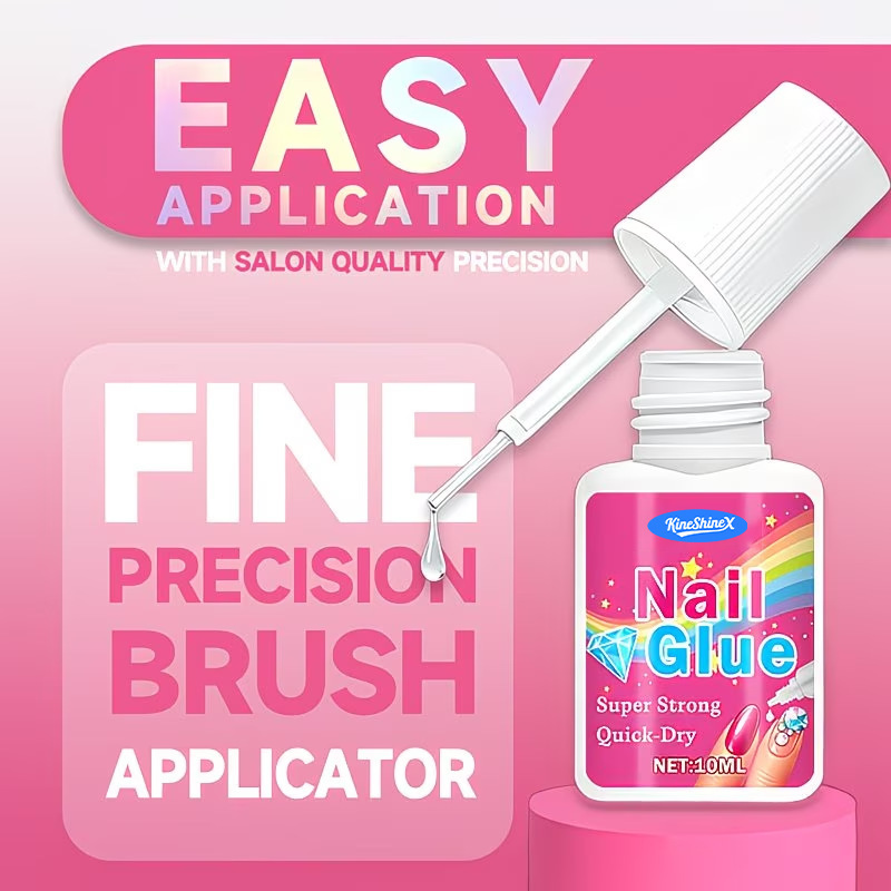 Kineshinex Super Strong Nail Glue, No Need to Wipe, Ultra-Fast and Strong Nail Tip Glue Suitable for Broken Nails Kineshinex Super Strong Nail Glue, No Need to Wipe, Ultra-Fast and Strong Nail Tip Glue Suitable for Broken Nails