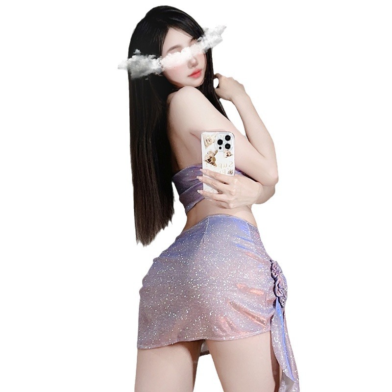 Lencería sexy caliente pijamas de medianoche encanto Pasión Discoteca ropa dividida tentación cama coqueteo bata batalla