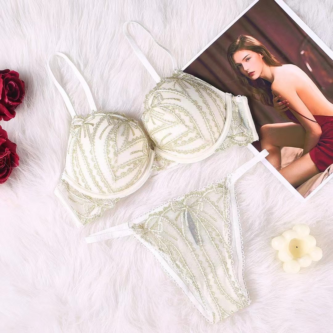 Novo conjunto de sutiã bordado feminino 2023_voghion.com