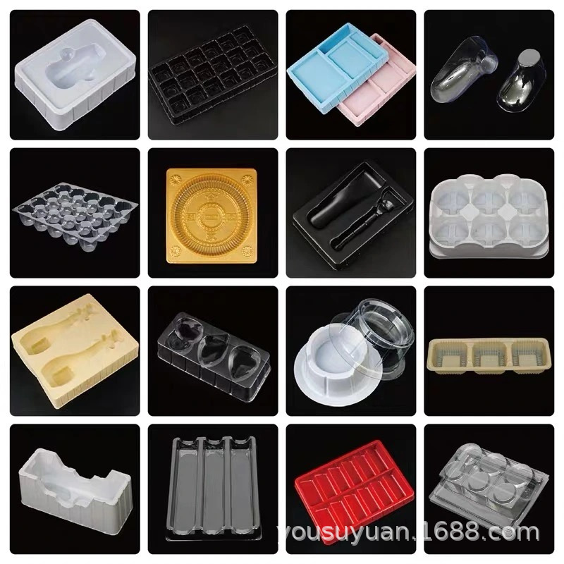 Embalaje de plástico PET bandeja transparente PVC revestimiento PP bandeja de grado alimenticio triple plegable tarjeta ampolla\