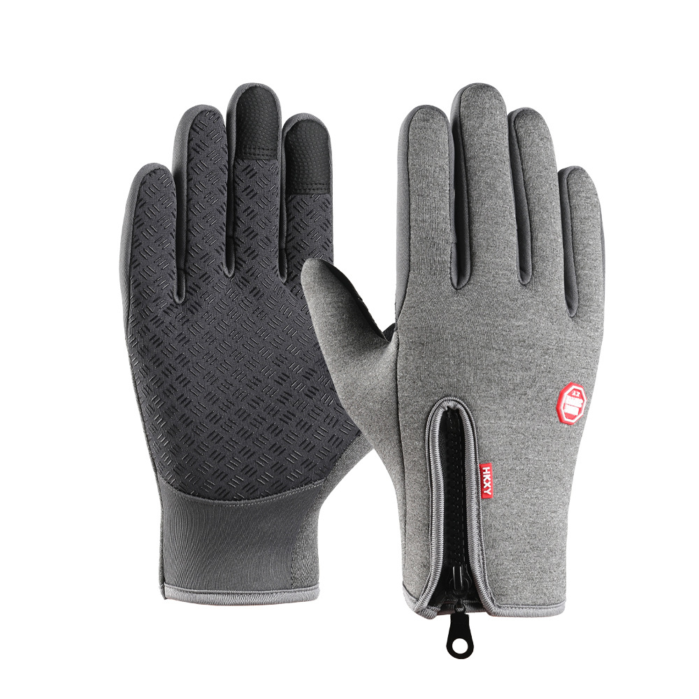 Guantes cálidos para ciclismo para hombres y mujeres, impermeables y con forro de terciopelo, para deportes al aire libre, esquí, guantes de invierno antideslizantes con pantalla táctil