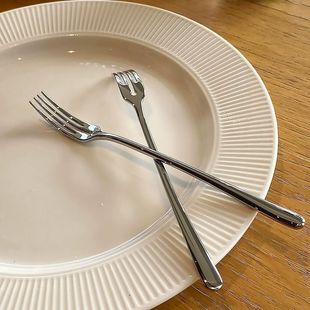 Light Luxury and High-Looking 304 Stainless Steel Creative Fruit Fork, Dessert Fork, Internet Celebrity Pose Fork for Dinner and Cake