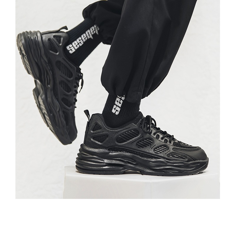 One piece drop shipping sneakers for men, mesh breathable casual shoes for couples, new versatile height increasing dad shoes, men's ins style_voghion.com