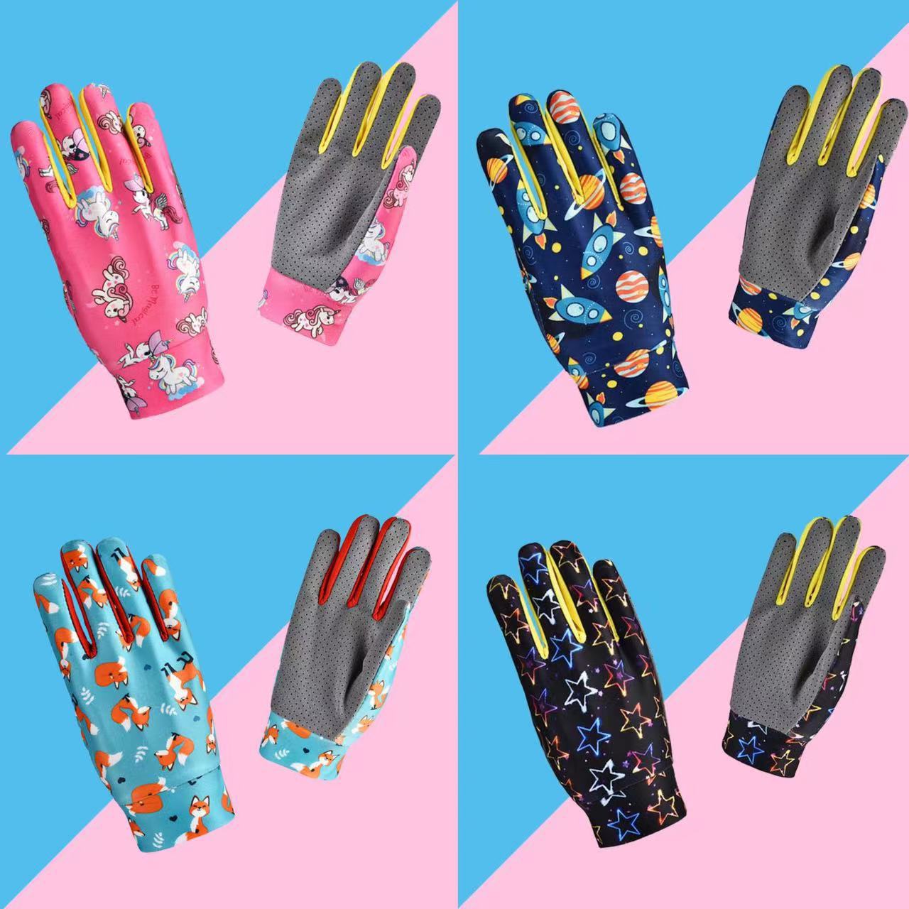 Cartoon children's silk breathable travel gloves for men and women…
