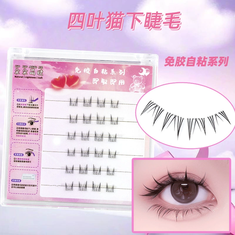 Capacious self-adhesive false eyelashes for eyelashes