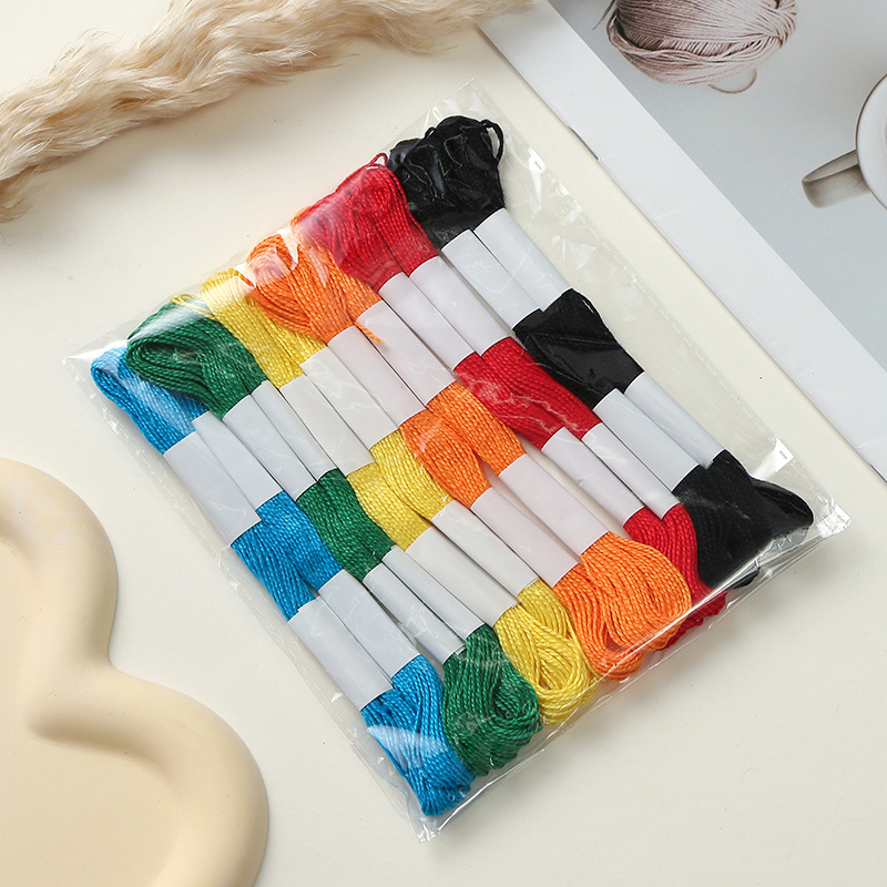 면실 2 가닥 6 색 4 각