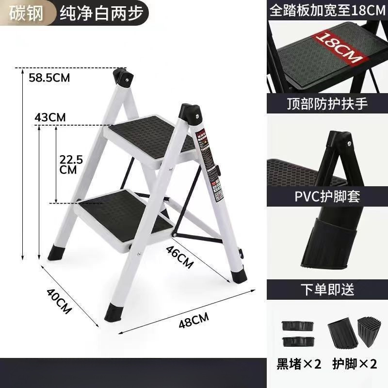 escalera doméstica escalera plegable escalera de escalera interior escalera antideslizante multifuncional escalera de aleación de aluminio gruesa