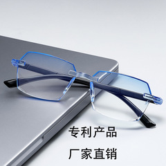 メーカーの特許メガネの高級感の老眼鏡は青い光を防ぎます。