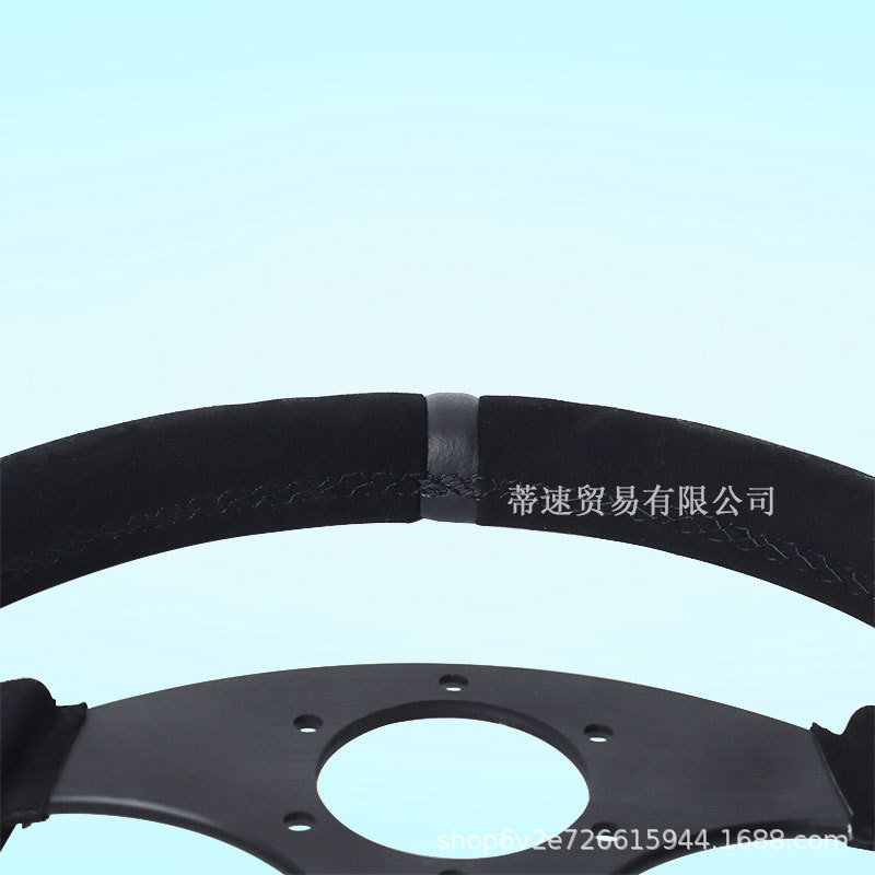Factory Direct Sales Car Modification Momo Steering Wheel 13-Inch 330mm Black Matte Leather Flat Universal Steering Wheel