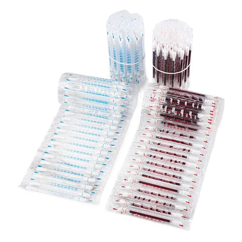 Сломанный одноразовый йодофорный дезинфекционный ватный тампон два независимых спиртовых ватных тампона Стерилизация Дезинфекция защита на открытом воздухе