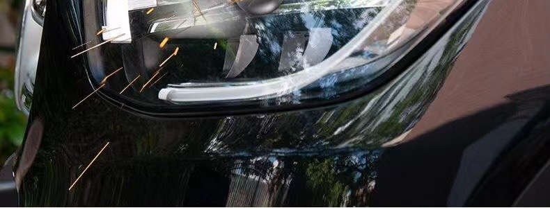 GLA blackened headlight film, GLB taillight film, TPU transparent light-controlled color-changing GLS special blackened headlight and taillight film