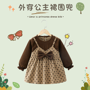 Factory direct autumn and winter men's and women's baby gowns children's eating baby bibs anti-dressing outer wear waterproof anti-dirty