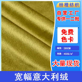 现货直供宽幅加厚意大利绒高密度丝绒窗帘沙发家居家纺用品布料