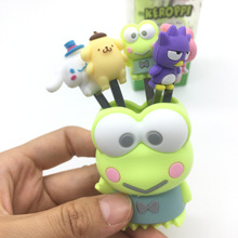 三丽鸥美乐蒂摆件青蛙水果叉玉桂狗布丁狗水果叉居家不锈钢果签批