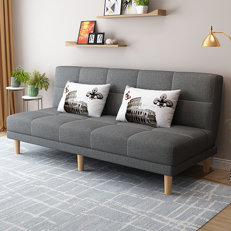 Fábrica directa sofá de piel de gato garra sala de estar pequeña casa de alquiler tienda de ropa doble plegable multifuncional dos