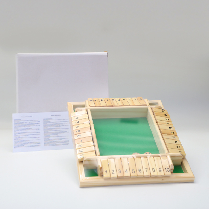 Ajedrez multifacético para niños Ajedrez de cuatro lados Barra de dados Juego de mesa de madera Juego de mesa interactivo entre padres e hijos