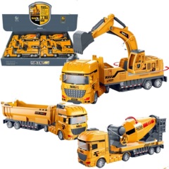 6つの慣性シミュレーション工事ミキサー車706-40ショベル輸送トラックのシミュレーション車の子供のおもちゃ