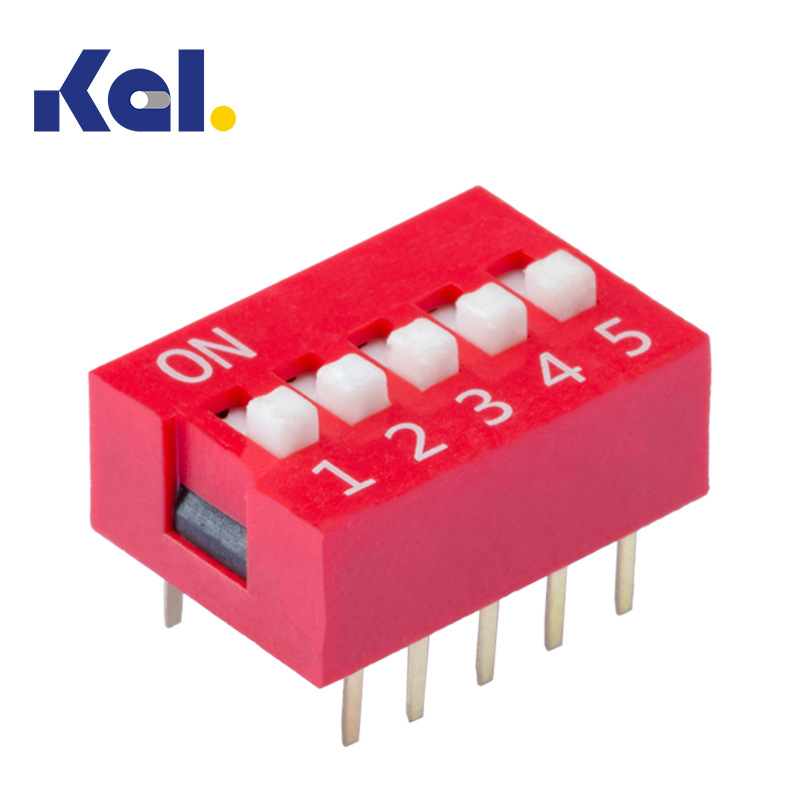 NDS-05圆达替代5位拨码开关，耐温盐雾试验品质拨码，2.54mm脚距