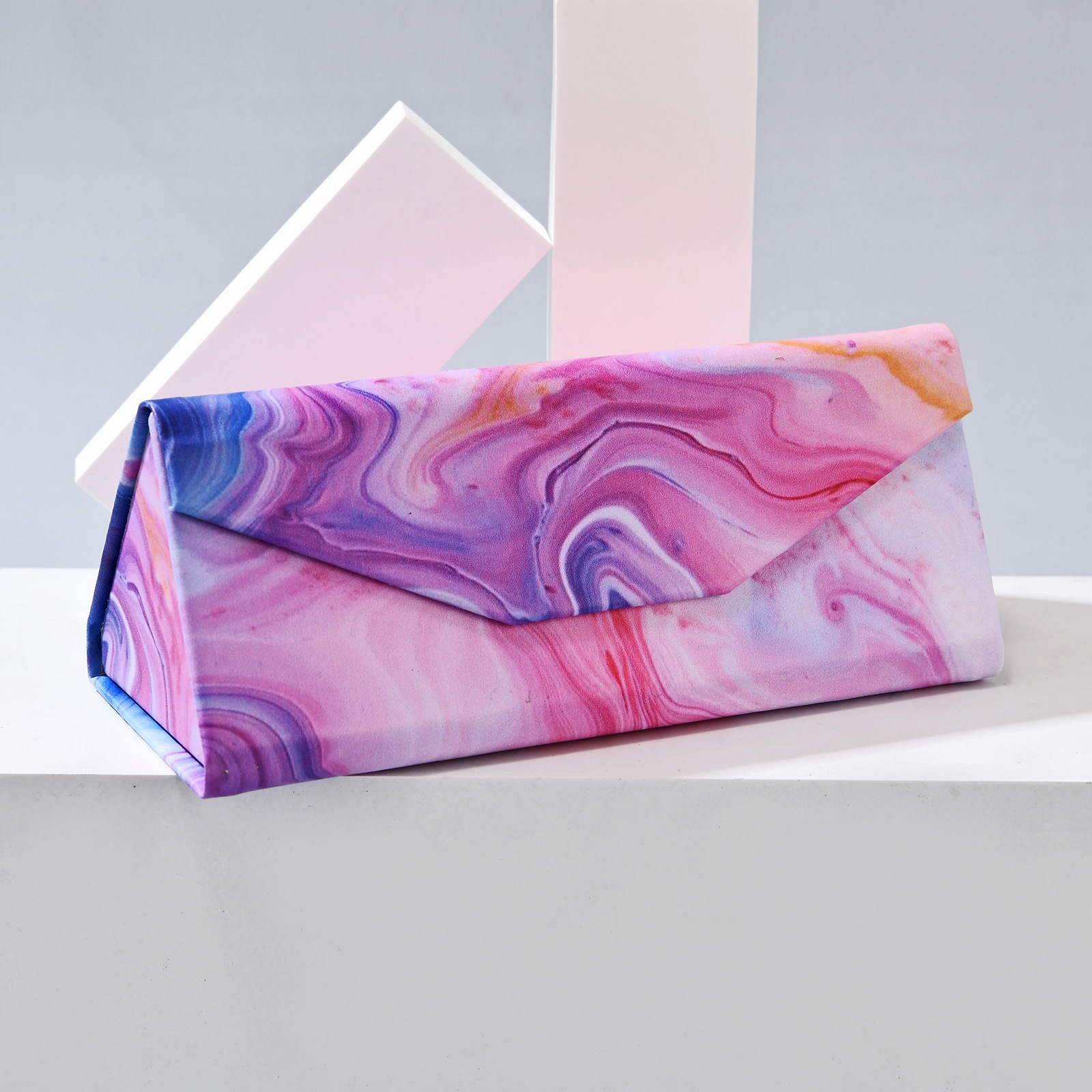 Chinoiserie Style Chinoiserie Colorful PU Unisex Glasses Case