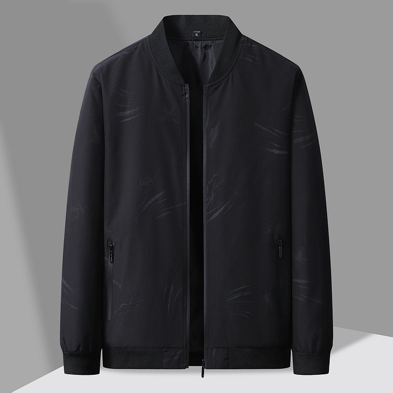 2025 New Popular Pattern Feather Jacket for Middle-Aged and Elderly Men, Spring, Autumn, Winter Coat