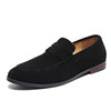 Seasonal new Korean version trendy lazy shoes， matte leather men's casual leather shoes