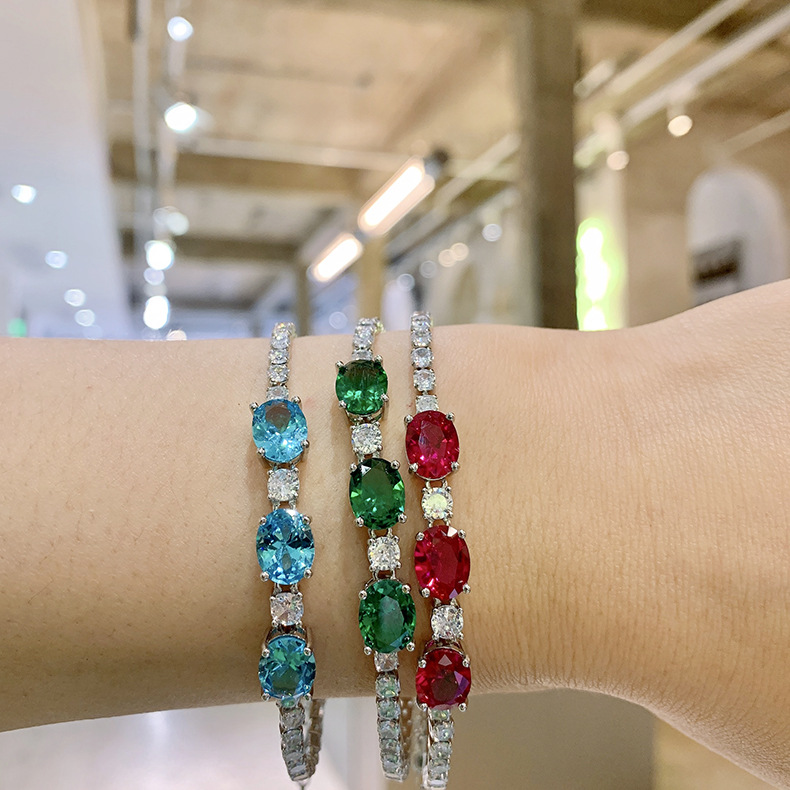 Retro Oval Copper Gold Plated Inlay Zircon Rings