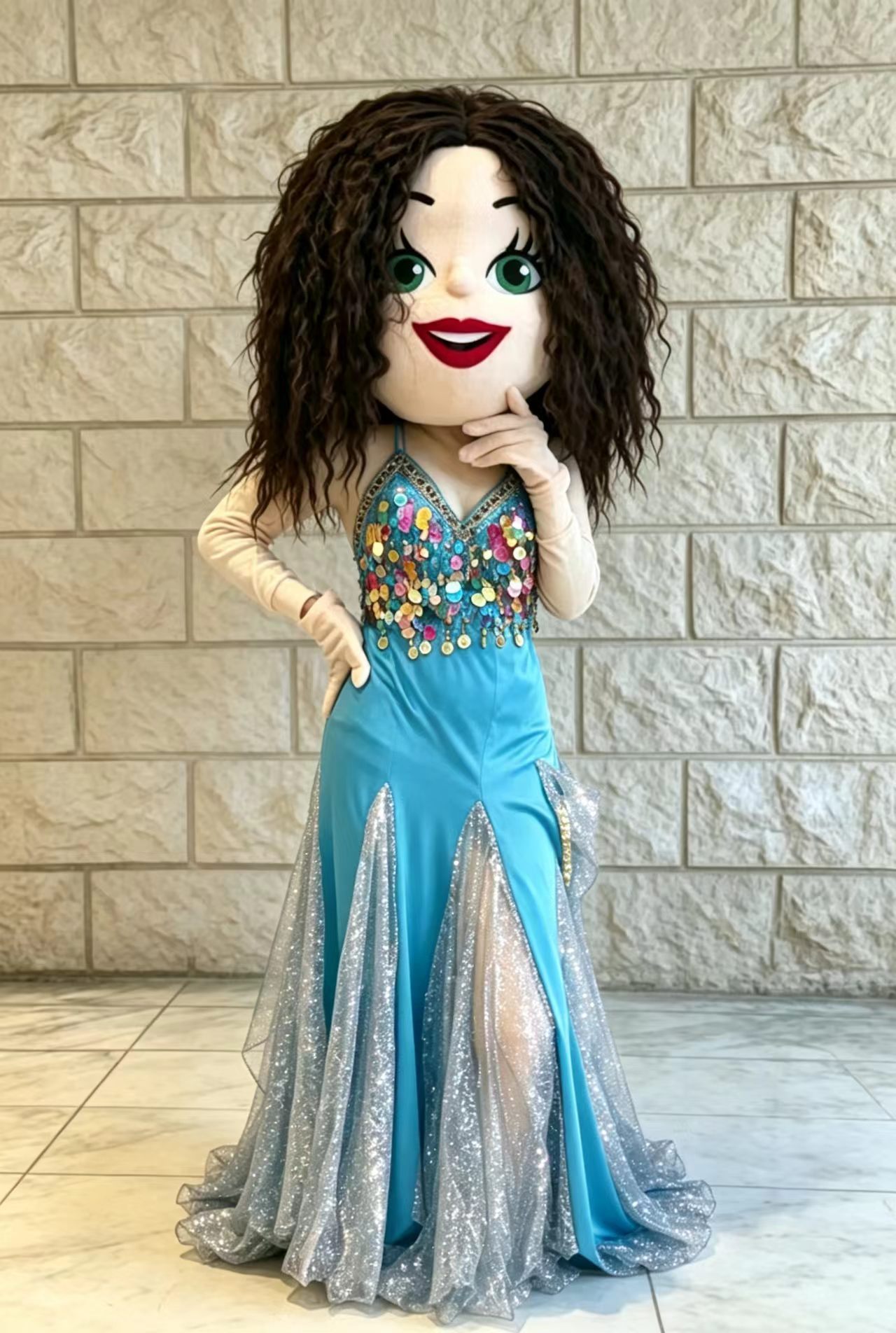 Belly Dance Barbie Doll (Blue Dress, Black Hair)