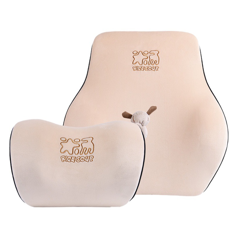 Car House Car Headrest Neck Pillow Seat Waist Pillow Memory Foam Car Waist Pillow Car Interior Supplies
