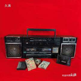 民俗怀旧老物件收录机磁带机80录音机复古装饰品道具摆件小随身听