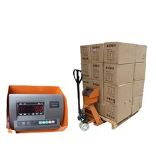 2T带称重功能款液压搬运地牛车 2T电子叉车秤 手动搬运车电子称