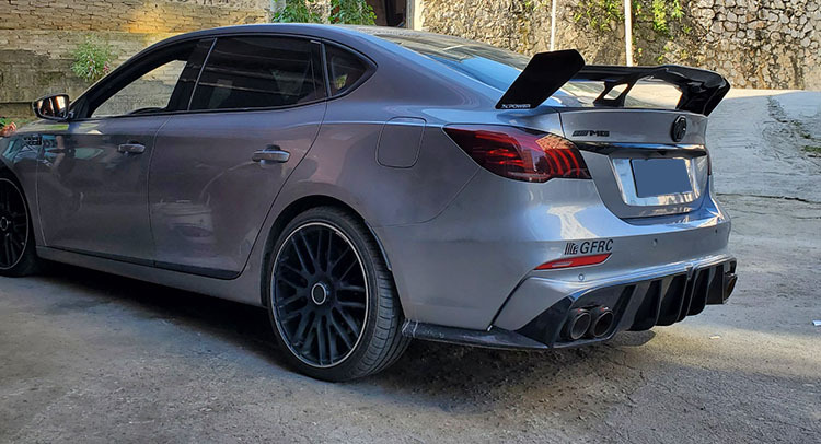 General Motors Punch-Free Large Tail Sedan GT Carbon Fiber High-Foot Spoiler Fixed Wind Tail