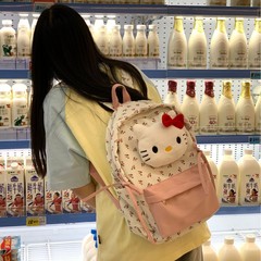 新型かわいい少女かばんアニメ玲娜貝児ハローキティ猫大容量授業旅行ランドセル