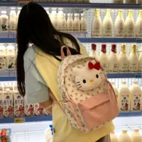 Новая модель милая девушка школьная сумка мультфильм Linga Belle HelloKitty кошка большая вместимость в классе путешествия