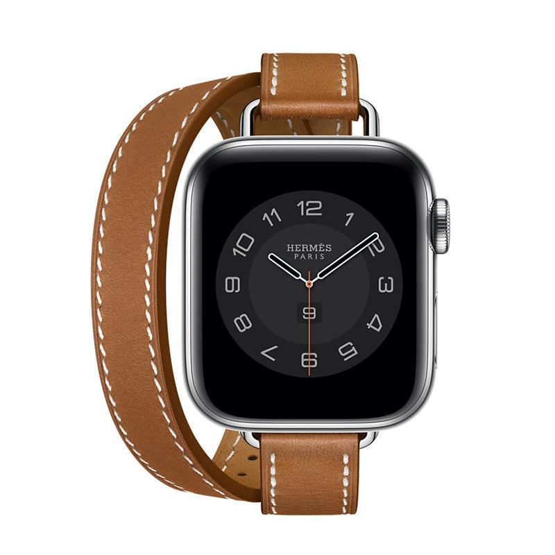 For Apple Watch applewatch Strap s10 Double Circle Thin Leather Strap Apple Watch 87654se