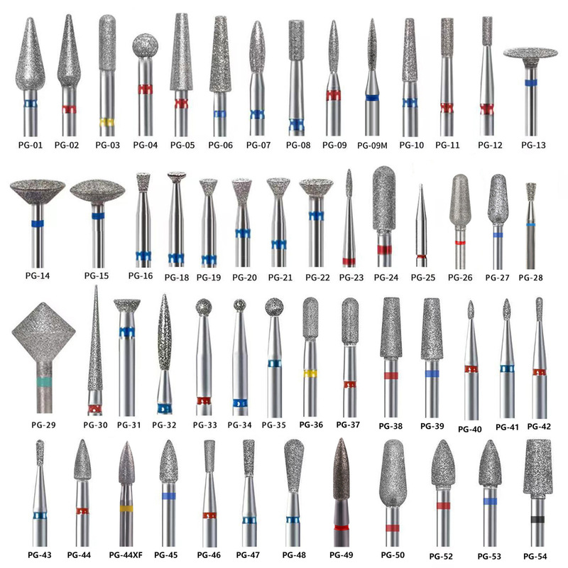 Cross-Border Nail Art Russian-Style Diamond Grinding Head Pre-Treatment Nail Surface Pocket Tool Nail Polish